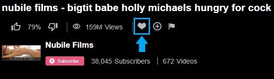 انقر على أيقونة القلب أسفل الفيديو لإضافته إلى المفضلات